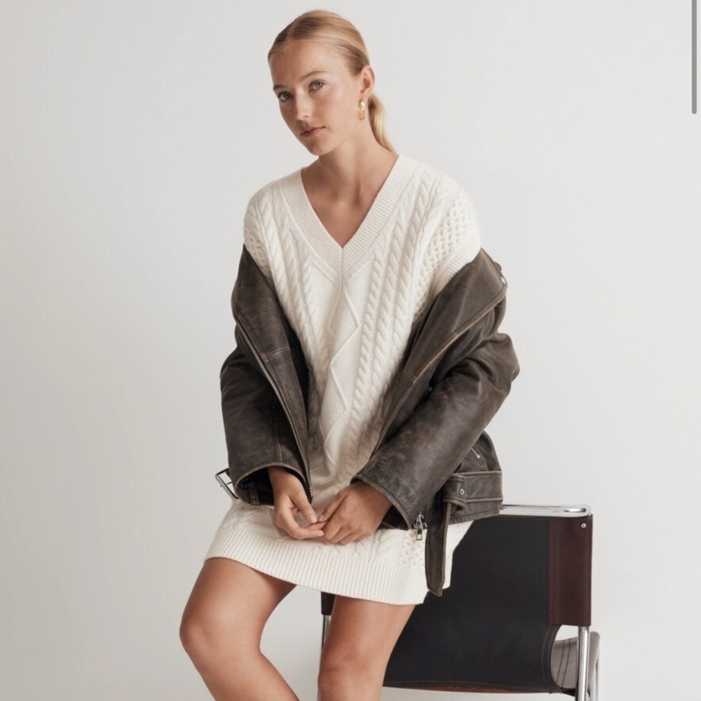 Madewell Chunky Knit Oversized Sweater Dress